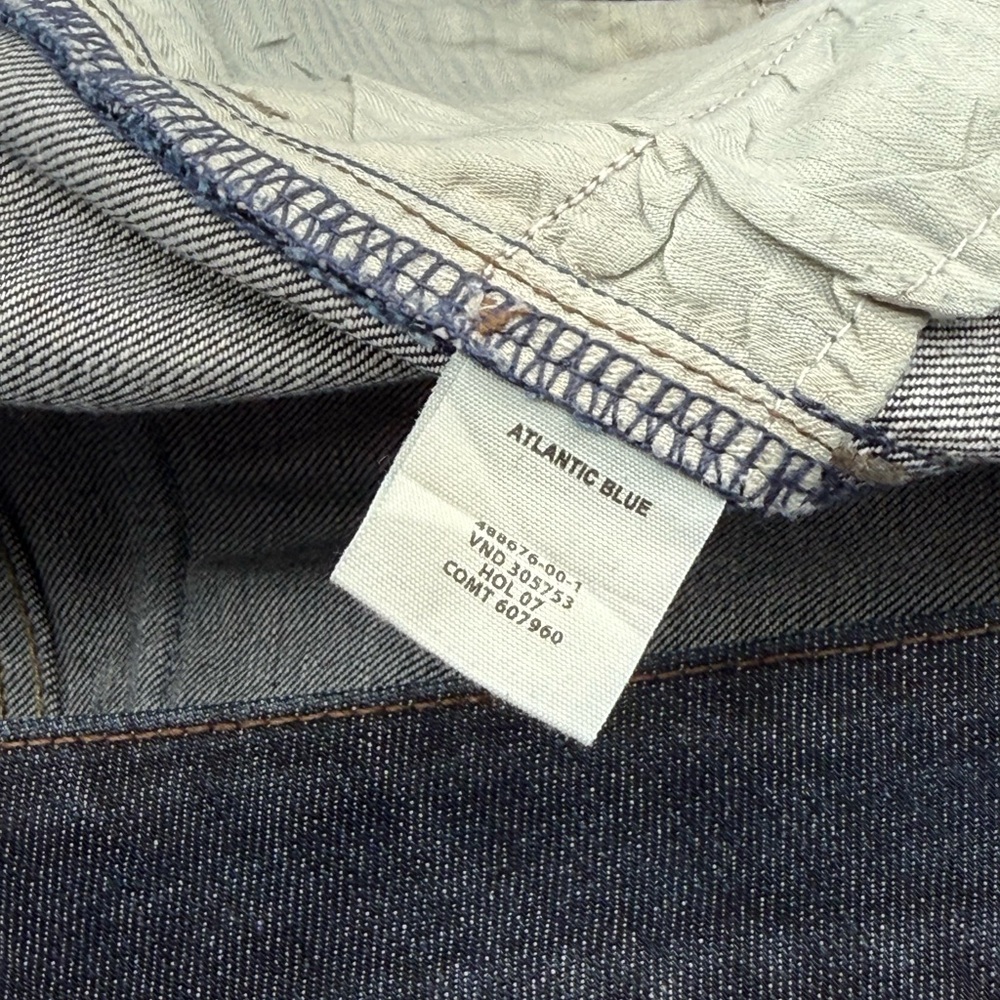 Gap Women's Curvy Flare Long Dark Blue Denim Stretch Jeans Size 12L - Picture 7 of 7